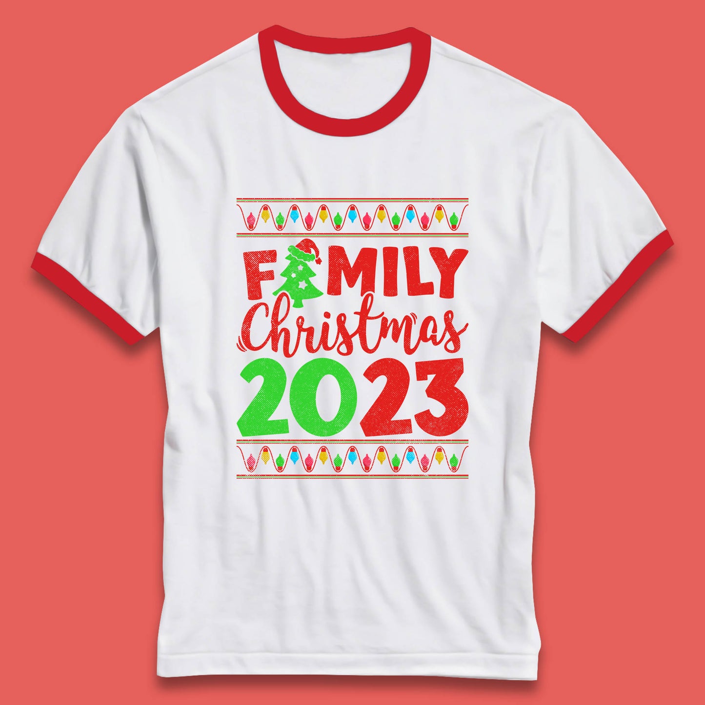 Family Christmas 2023 Merry Christmas Squad Xmas Matching Costume Ringer T Shirt