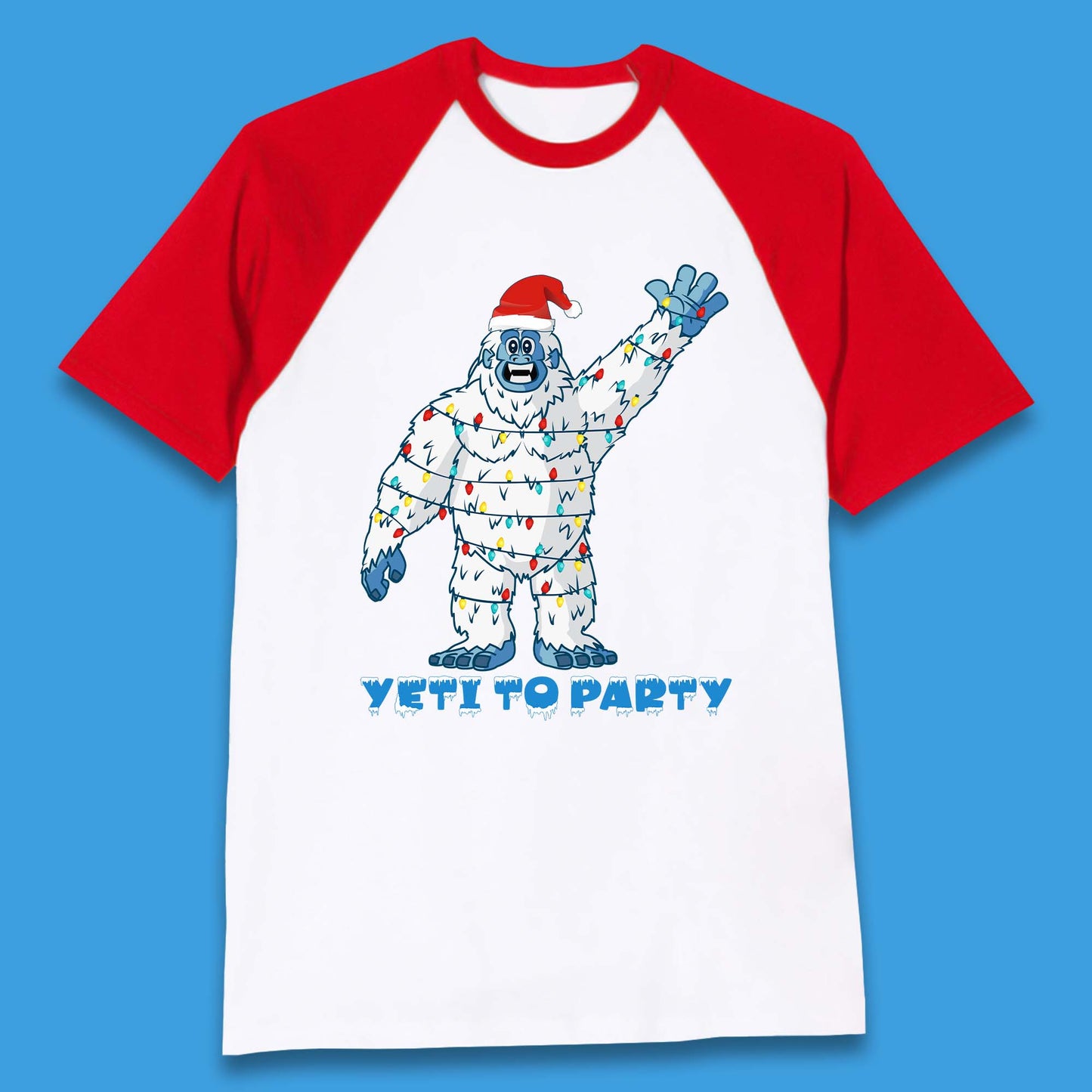 Yeti To Party Christmas Baseball T-Shirt