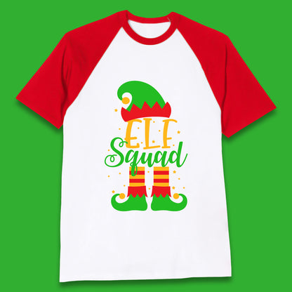 christmas elf squad baseball t shirt