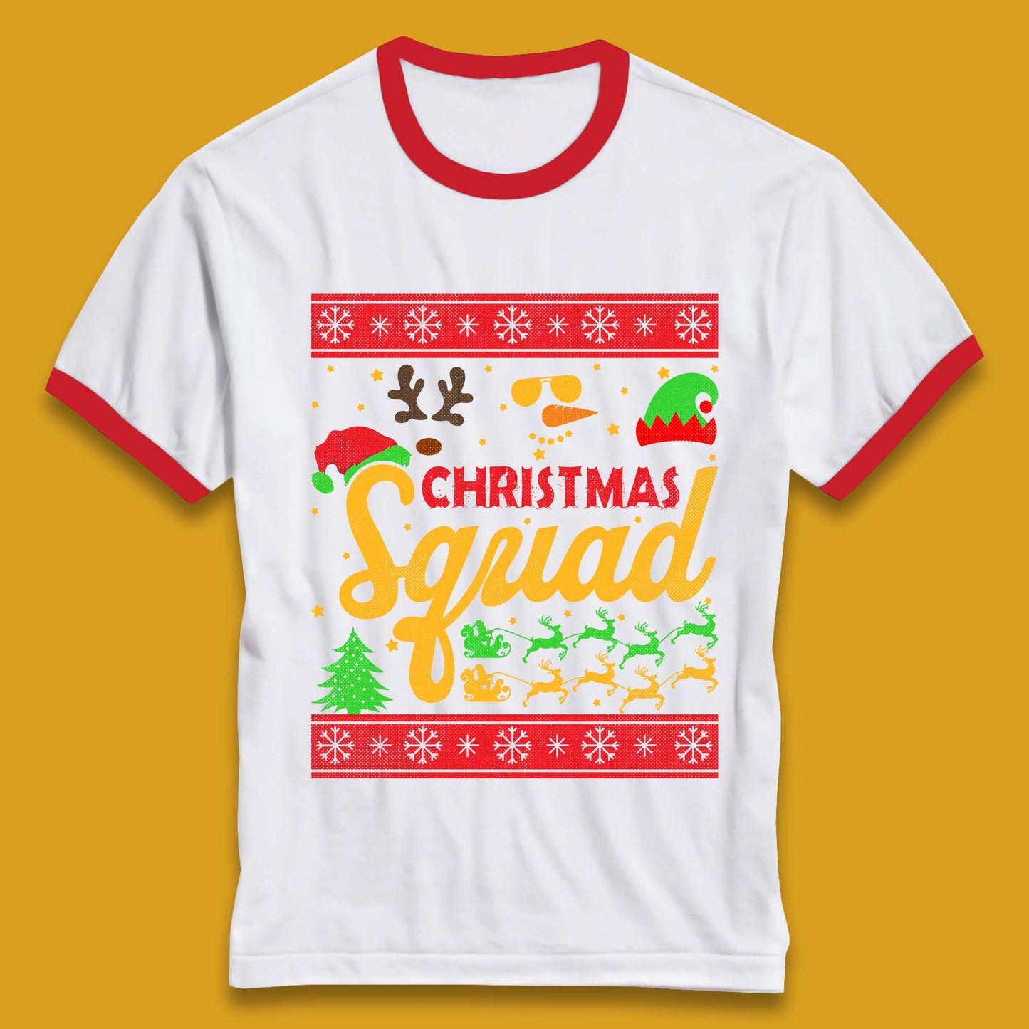 Christmas Squad Ringer T-Shirt