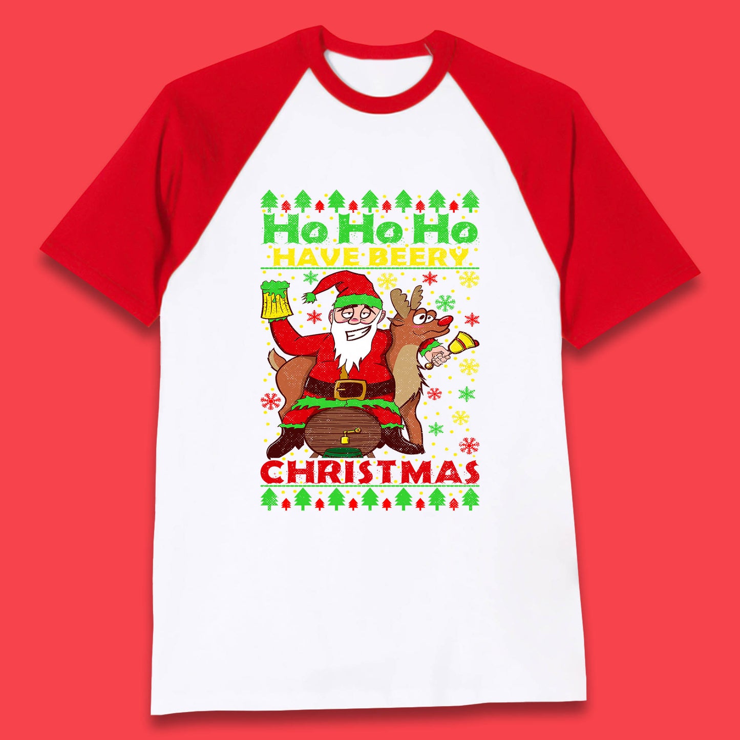 beery christmas baseball t shirt