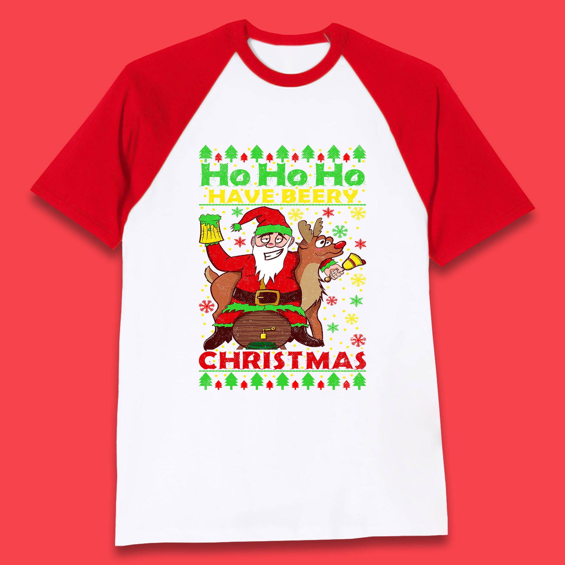 beery christmas baseball t shirt
