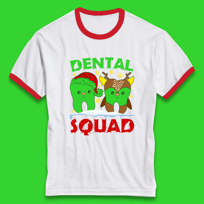 christmas dental squad ringer t shirt