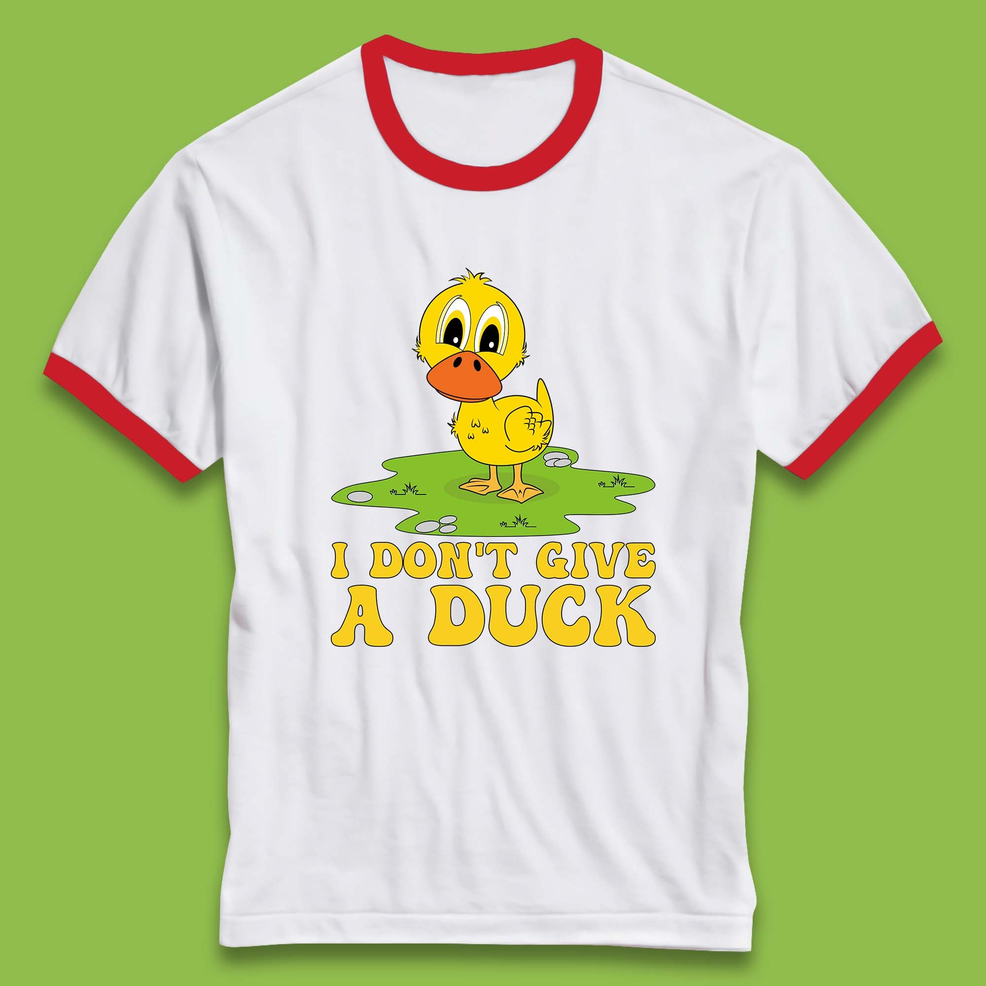 I Don't Give A Duck Funny Humor Rude Joke Novelty Ringer T Shirt