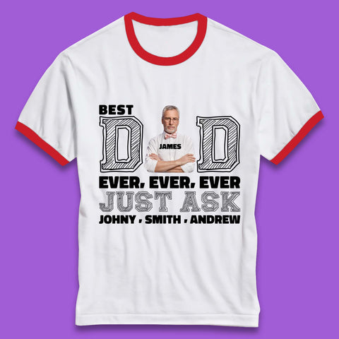 Personalised Best Dad Ever Ringer T-Shirt