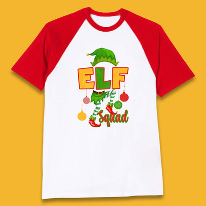 elf squad christmas baseball t shirt