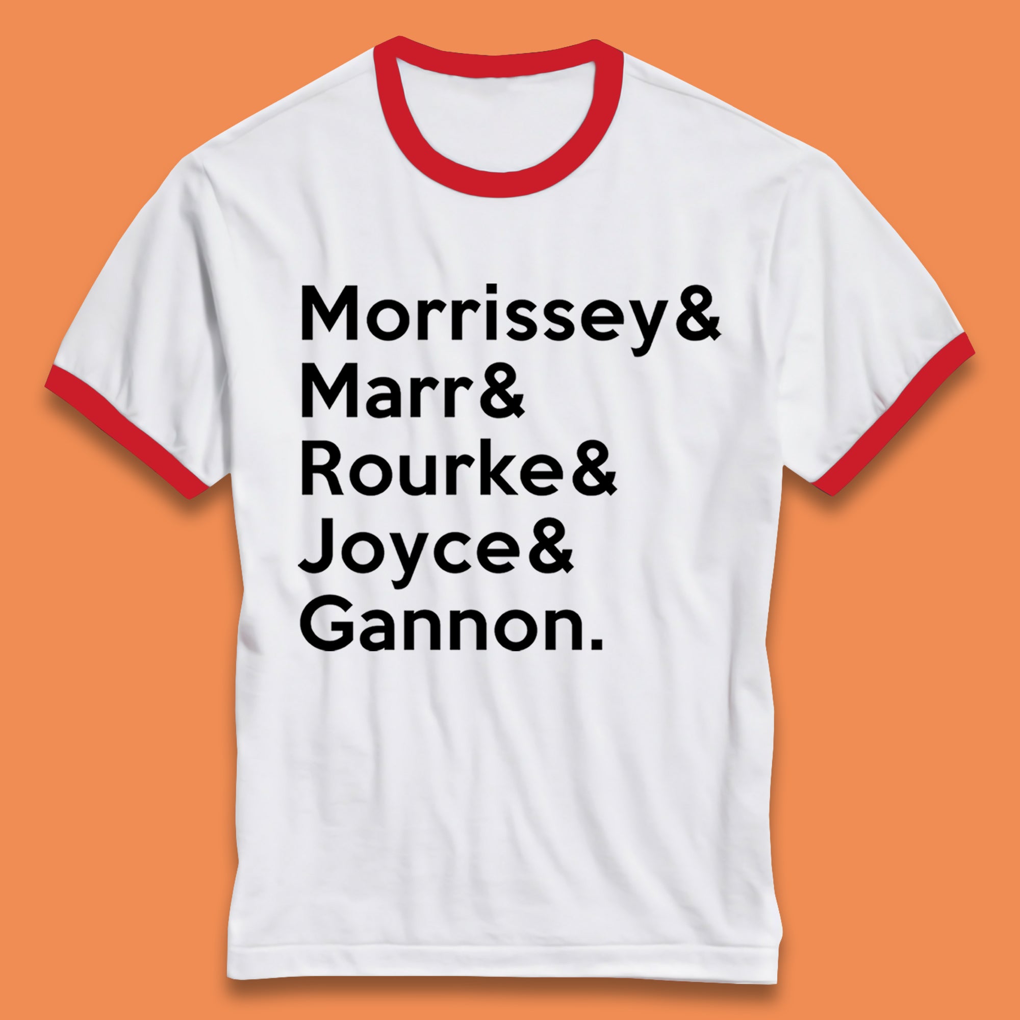 Morrissey &  & Rourke & Joyce & Gannon The Smiths Band Ringer T-Shirt