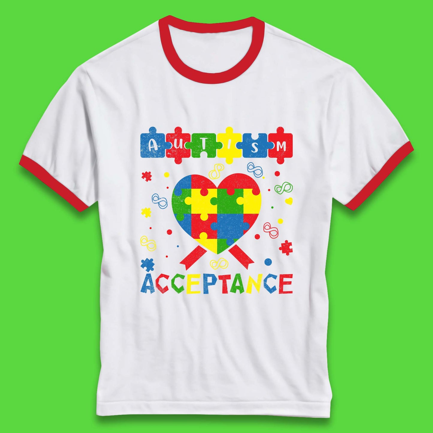 Autism Acceptance Awareness Ringer T-Shirt
