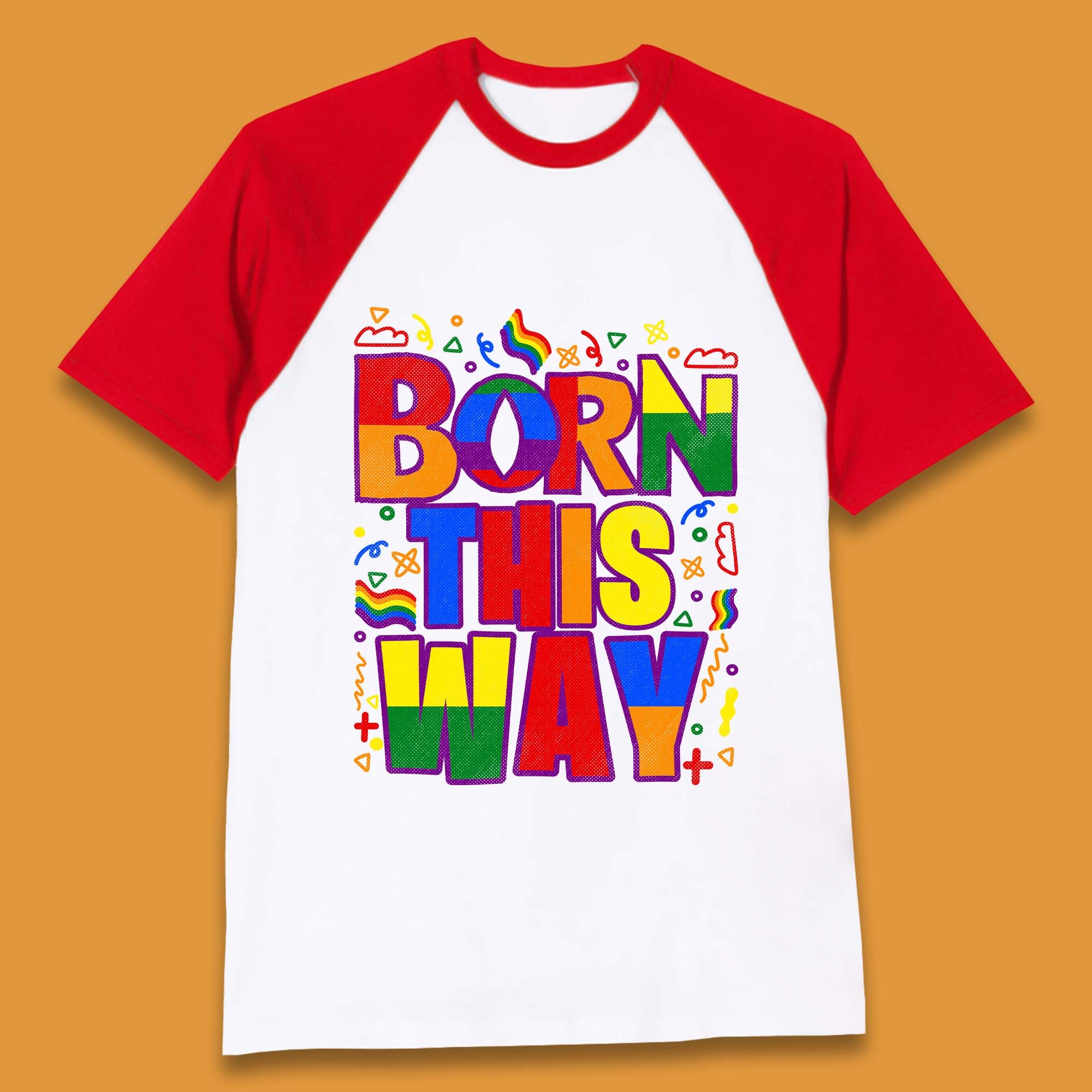 Lgbt Born This Way Baseball T-Shirt