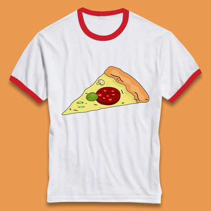 Italian Pizza Slice Pizzaologist Pizza Lover Pizza Holic Pizza Addict Ringer T Shirt