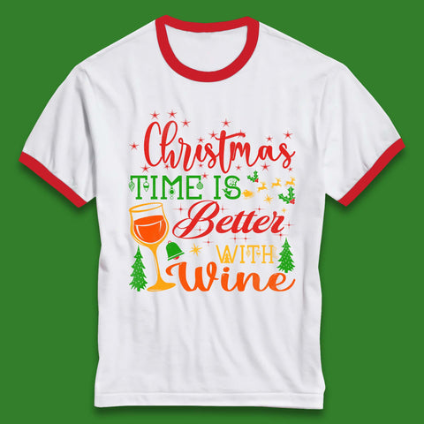 Christmas Wine Ringer T-Shirt