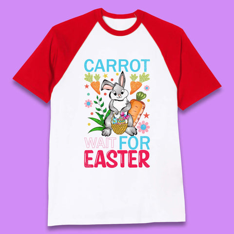 Carrot Wait For Easter Baseball T-Shirt