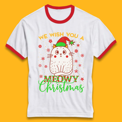 Meowy Christmas Ringer T-Shirt