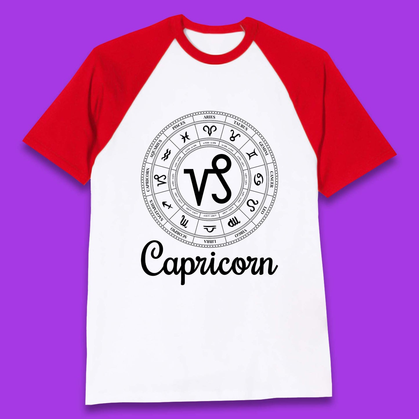 Capricorn Baseball T-Shirt
