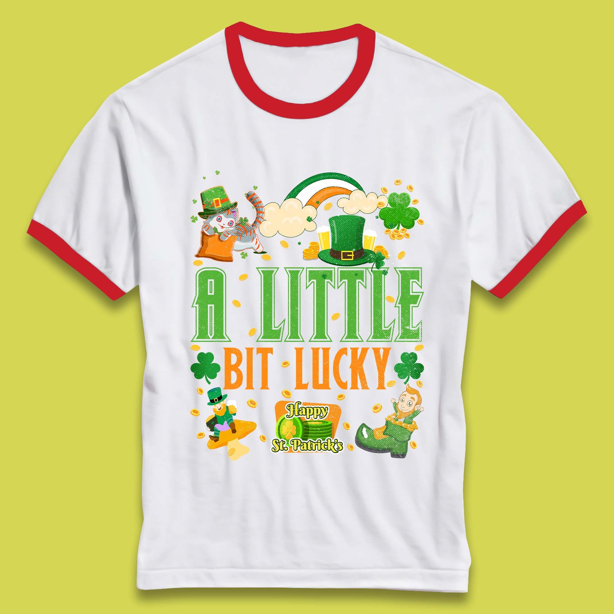 A Little Bit Lucky St. Patrick's Ringer T-Shirt