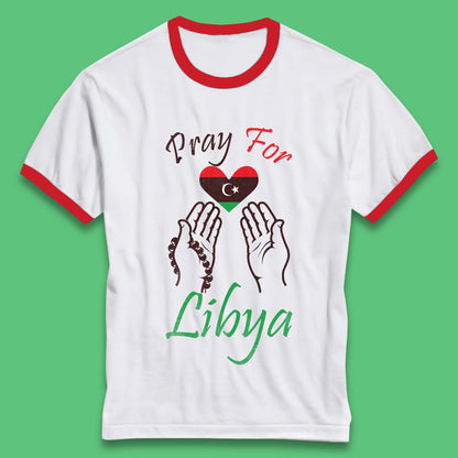 Pray For Libya Help Libya Flood Solidarity Stand With Libya Ringer T Shirt