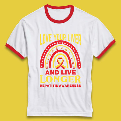 Hepatitis Awareness Ringer T-Shirt