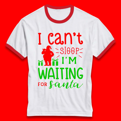 Christmas Waiting For Santa Ringer T-Shirt