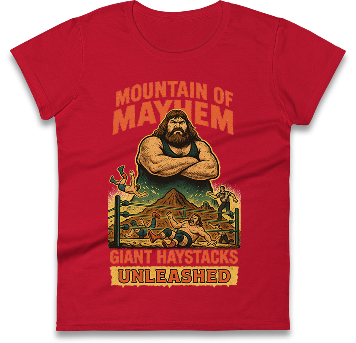 Giant Haystacks Ladies T Shirt