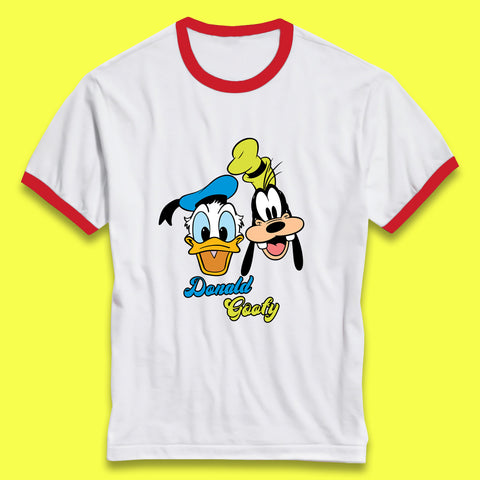 Disney Cartoon Characters Donald Duck And Pluto Goofy Face Disney World Trip Disney Vacation Ringer T Shirt