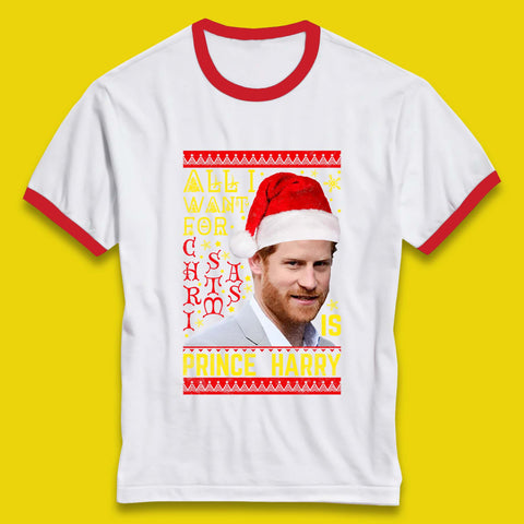 Prince Harry Christmas Ringer T-Shirt