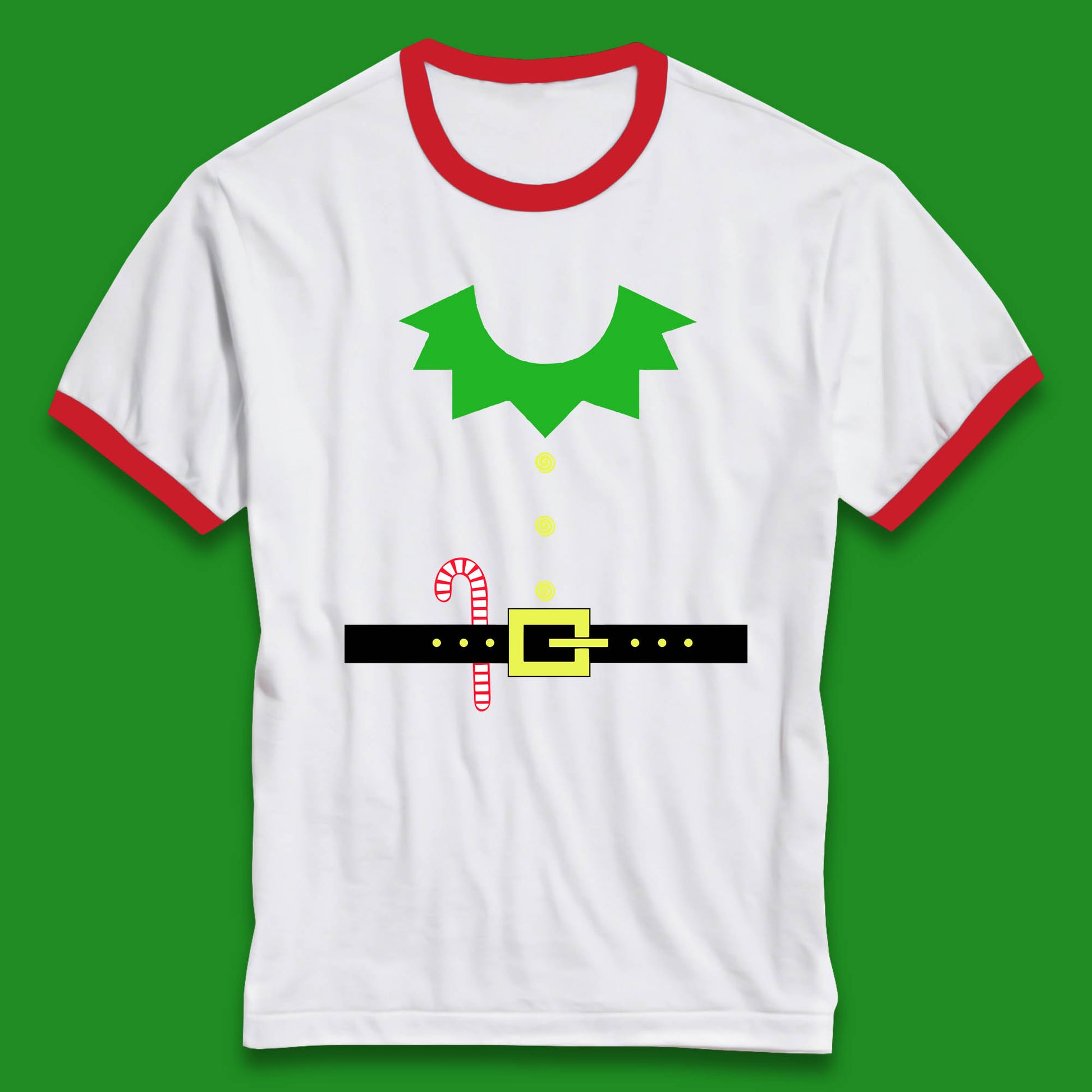 christmas elf costume christmas candy ringer t shirt