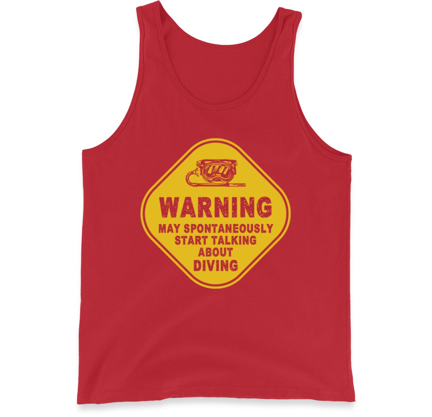 warning diving tank top