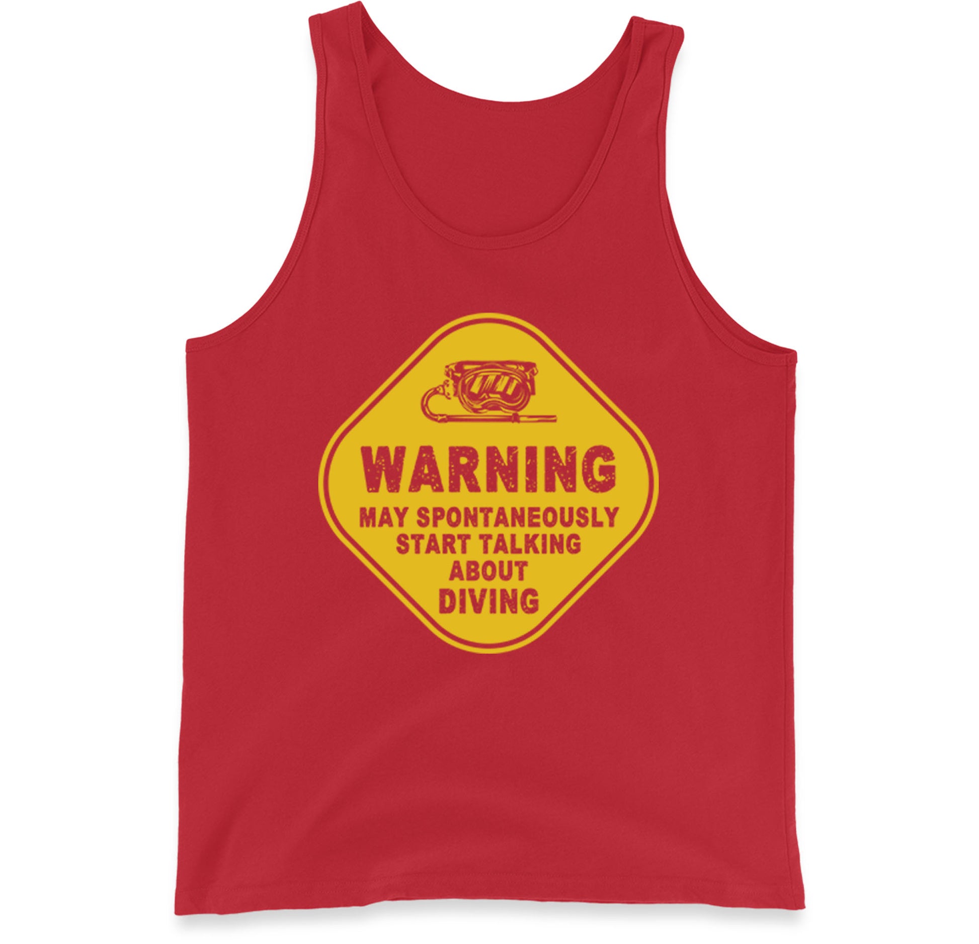 warning diving tank top