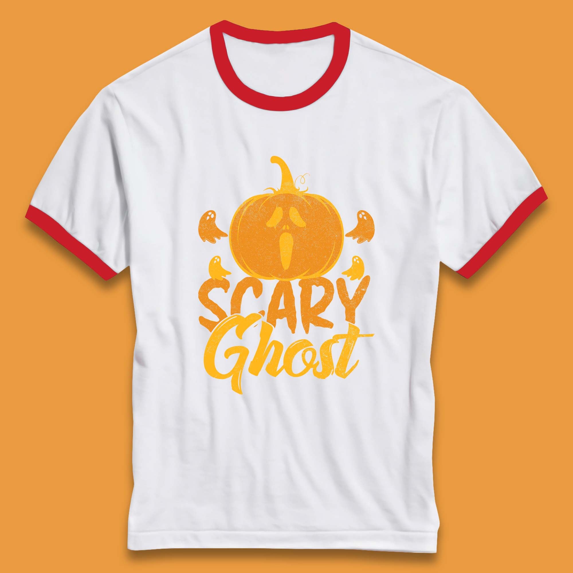 Scary Ghost Halloween Scream Ghost Face Horror Scary Pumpkin Ghostface Ringer T Shirt