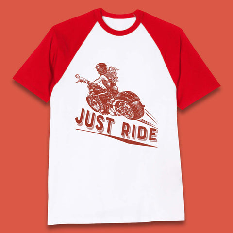 Just Ride Baseball T-Shirt