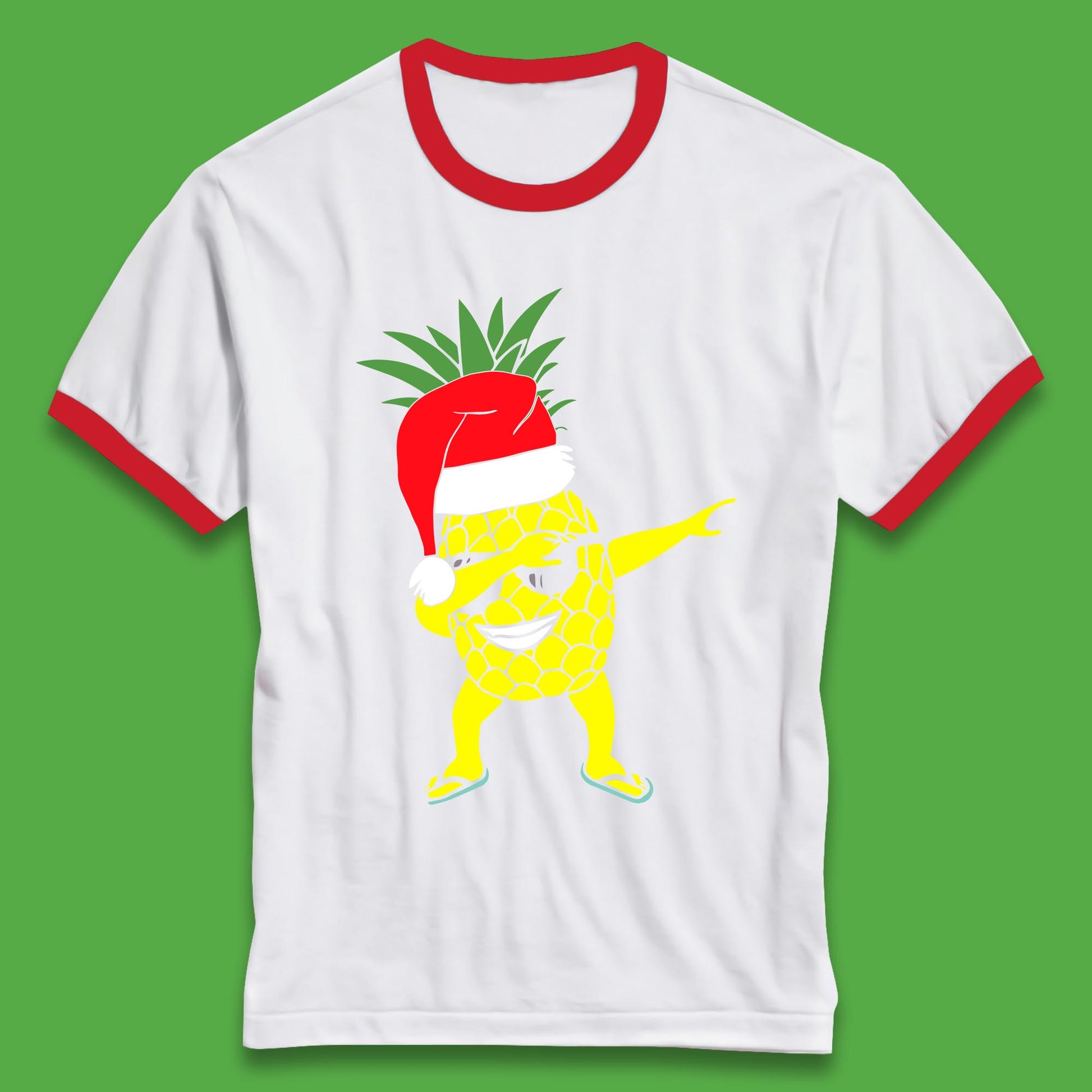 dabbing pineapple ringer t shirt