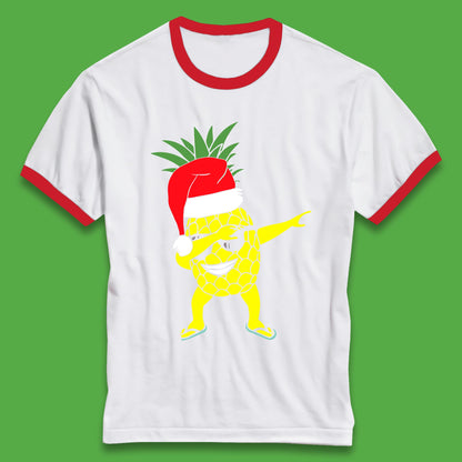 dabbing pineapple ringer t shirt