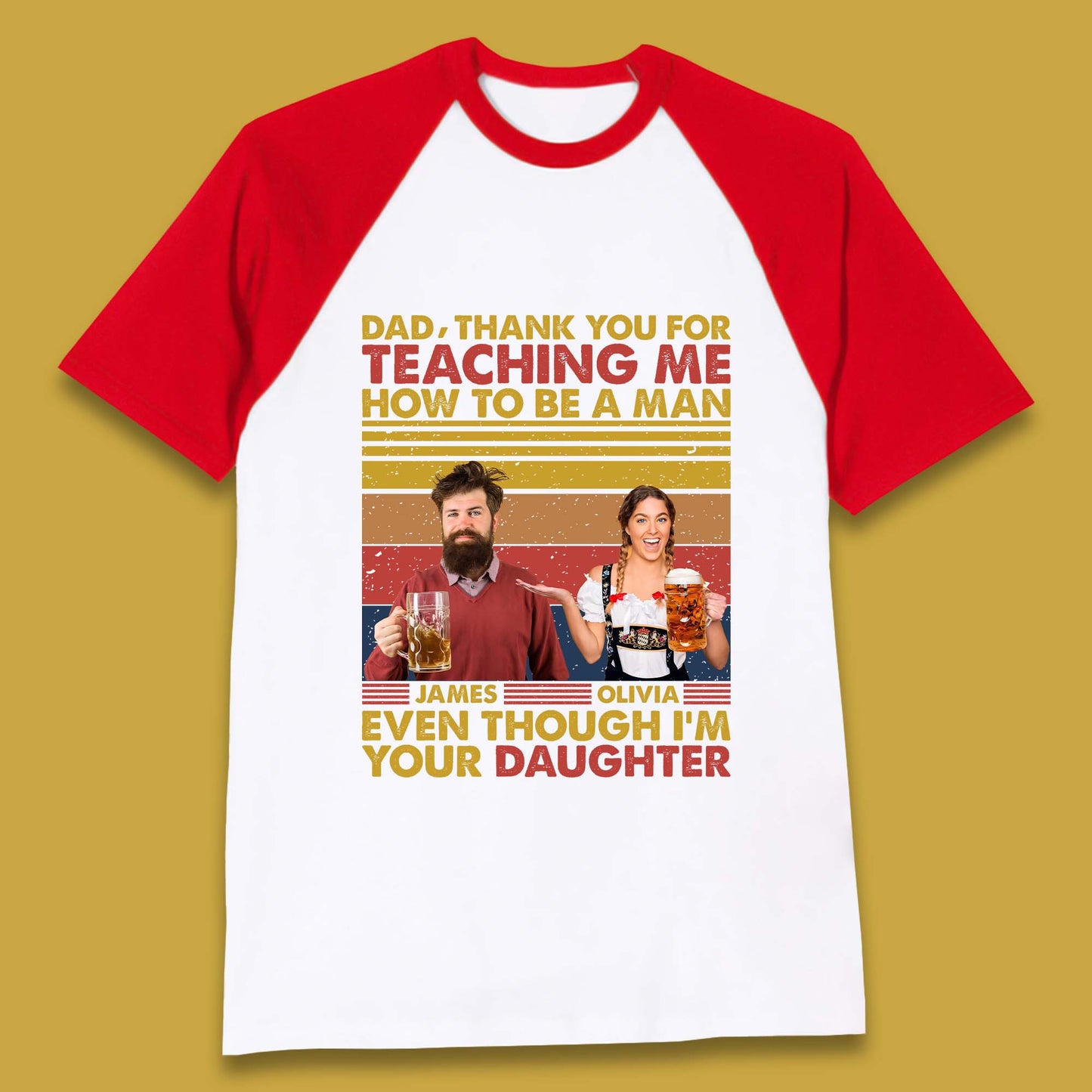 Personalised Thank You For Teaching Me Baseball T-Shirt
