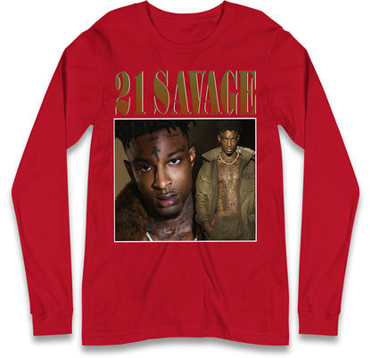 21 Savage Rapper Longsleeve T Shirt