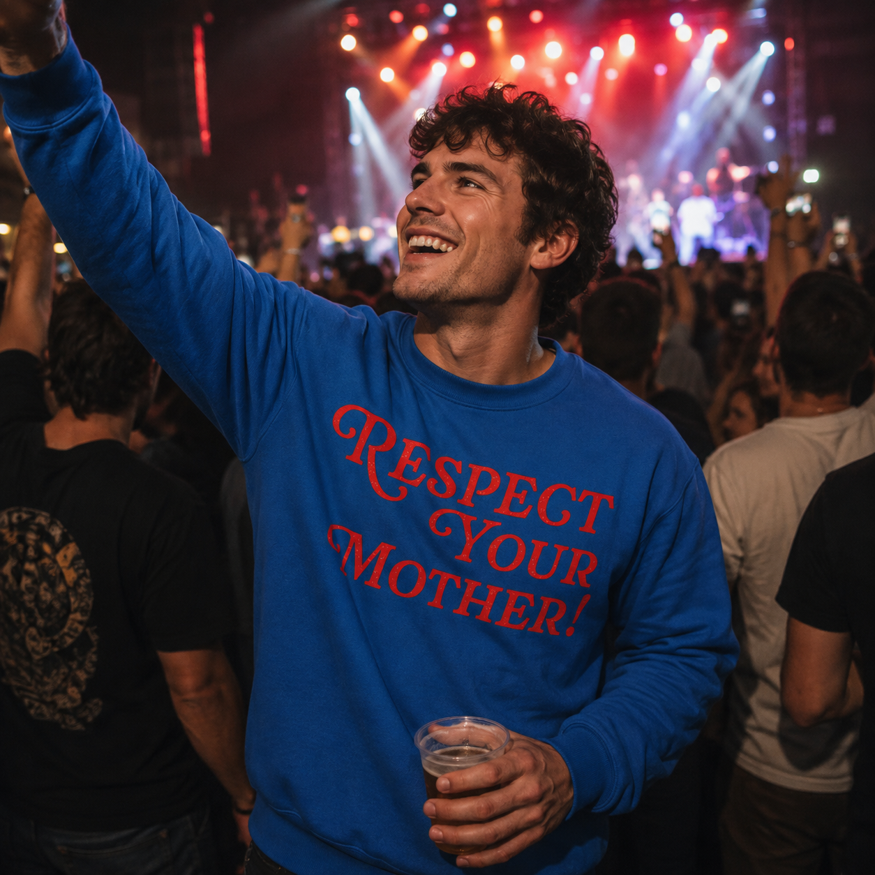 Respect Your Mother Concert Outfit Sweatshirt Retro Disco Aesthetic Graphic Jumper