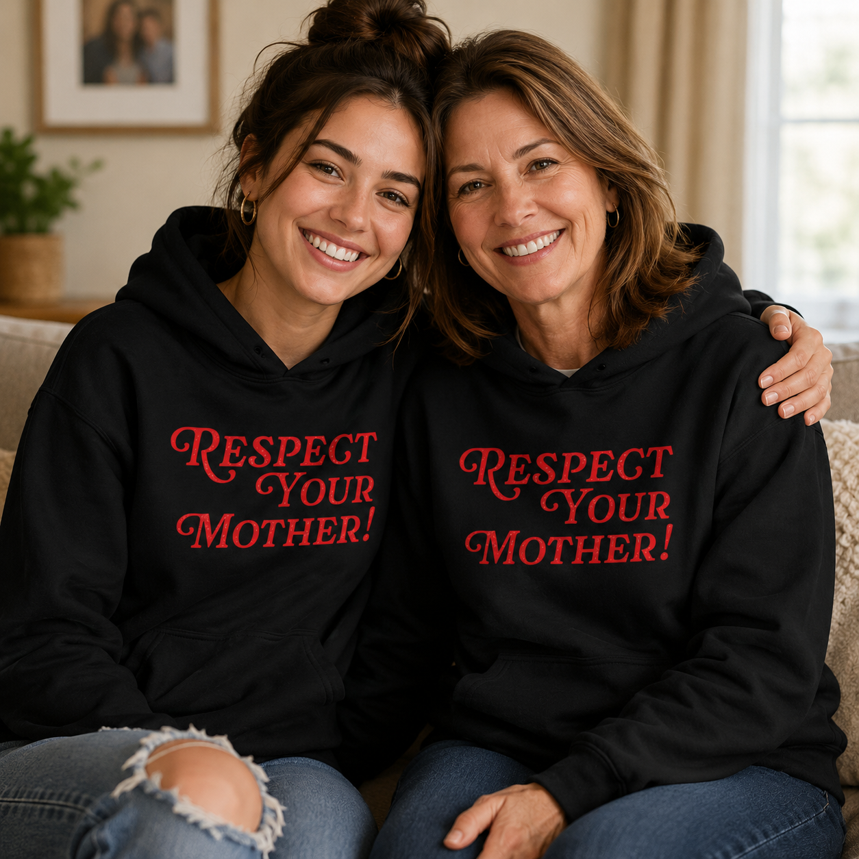 Respect Your Mother Hoodie, Vintage Text Graphic Hood, Soft Slogan Aesthetic Hoodie, Cute 90s Top