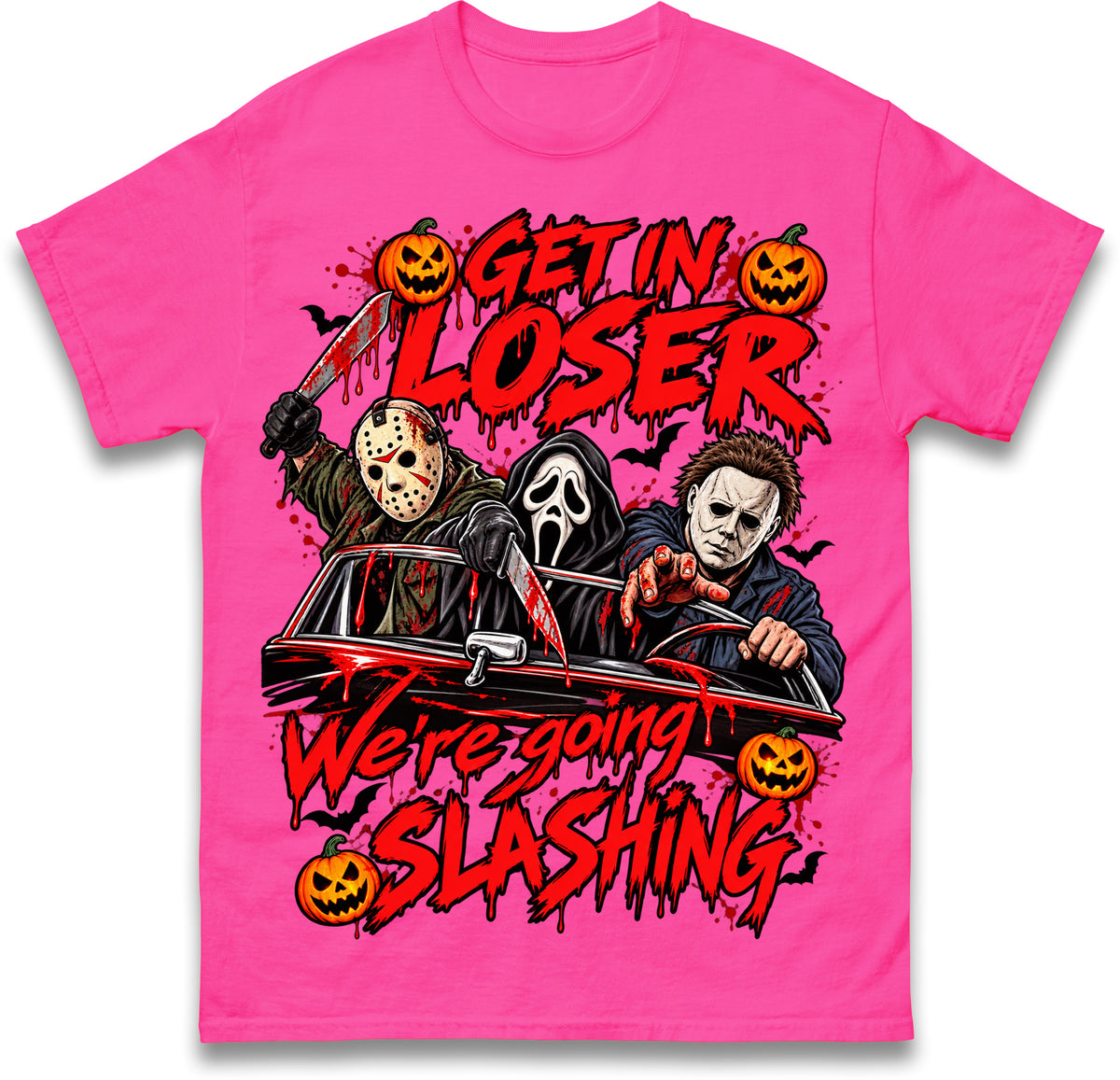 Retro Horror Movie T Shirt Halloween Slasher Villains Tee