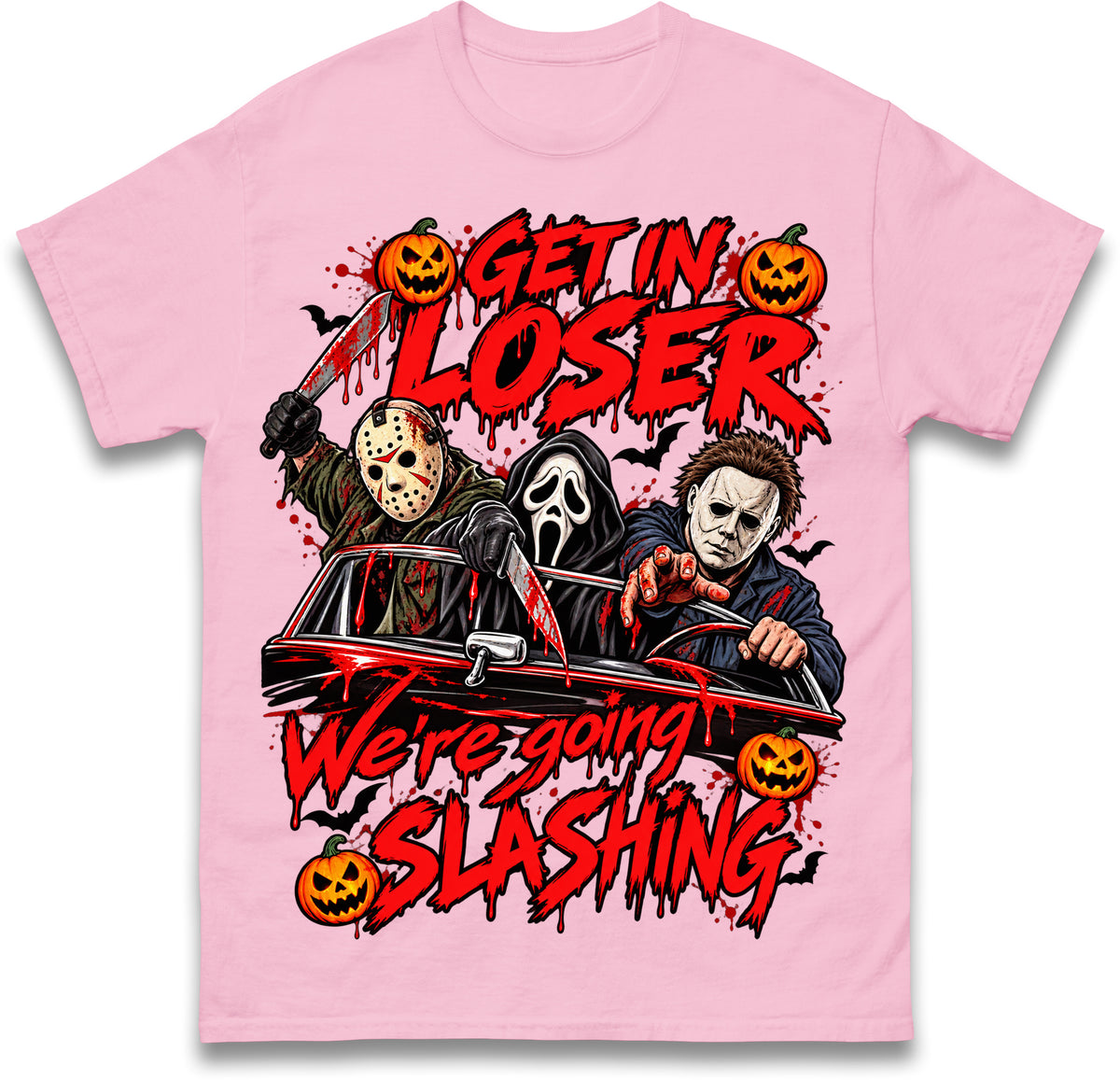 Retro Horror Movie T Shirt Halloween Slasher Villains Tee