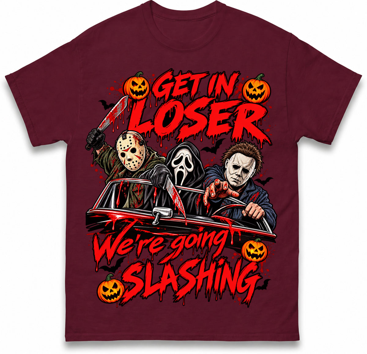 Retro Horror Movie T Shirt Halloween Slasher Villains Tee