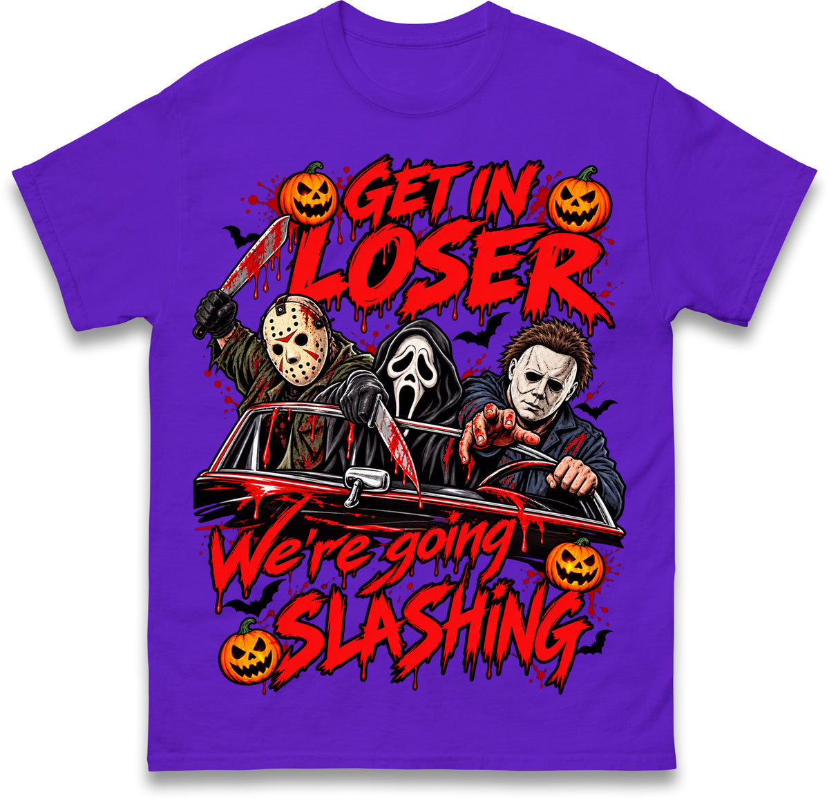 Retro Horror Movie T Shirt Halloween Slasher Villains Tee