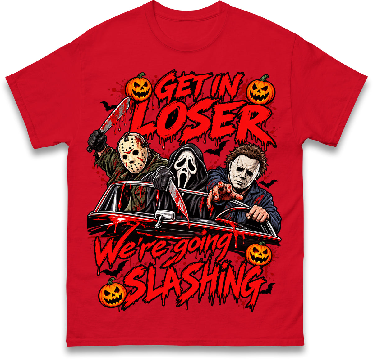 Retro Horror Movie T Shirt Halloween Slasher Villains Tee