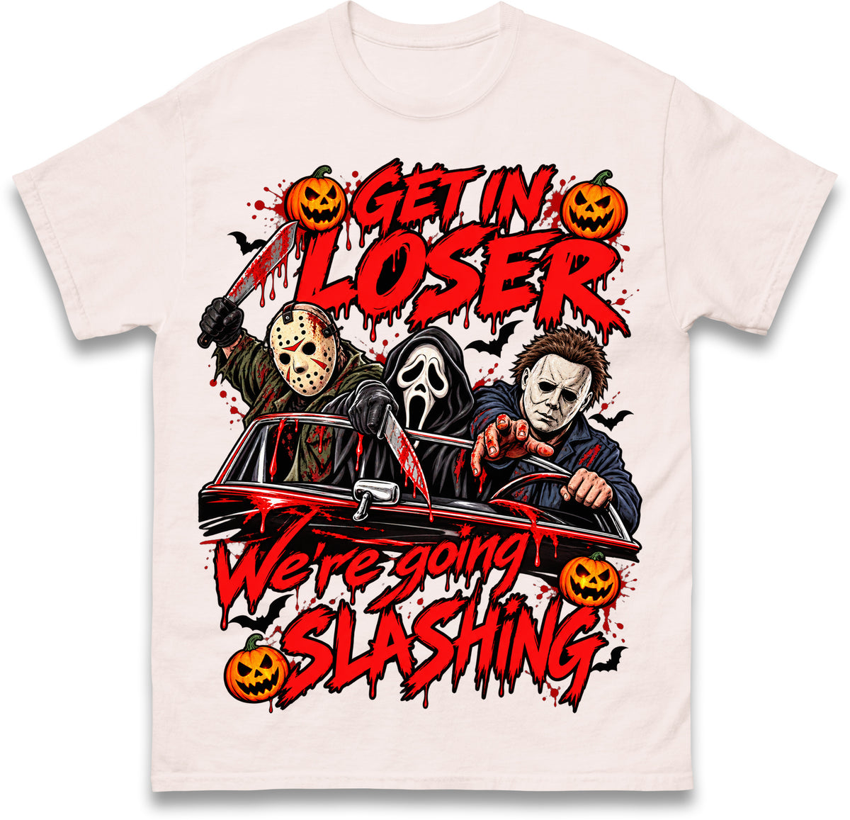 Retro Horror Movie T Shirt Halloween Slasher Villains Tee