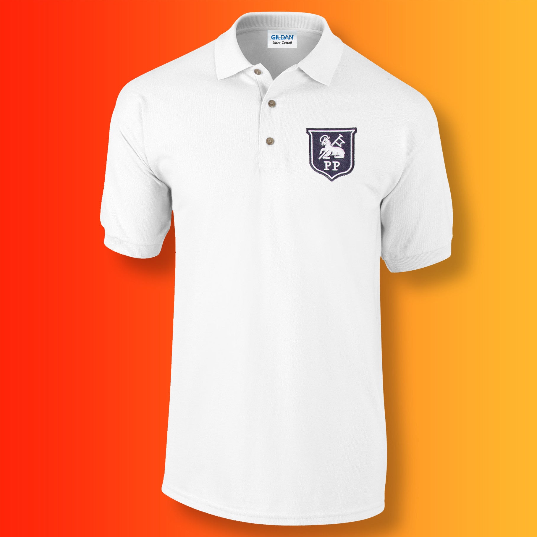 Retro Preston Polo Shirt White