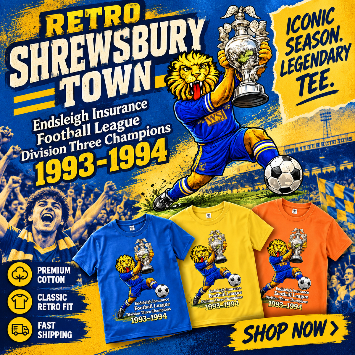 Retro Shrewsbury Town Shirt