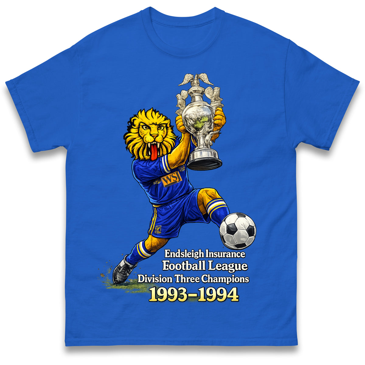 Retro Shrewsbury Town Endsleigh Insurance Football League Division Three Champions 1993-1994 T Shirt