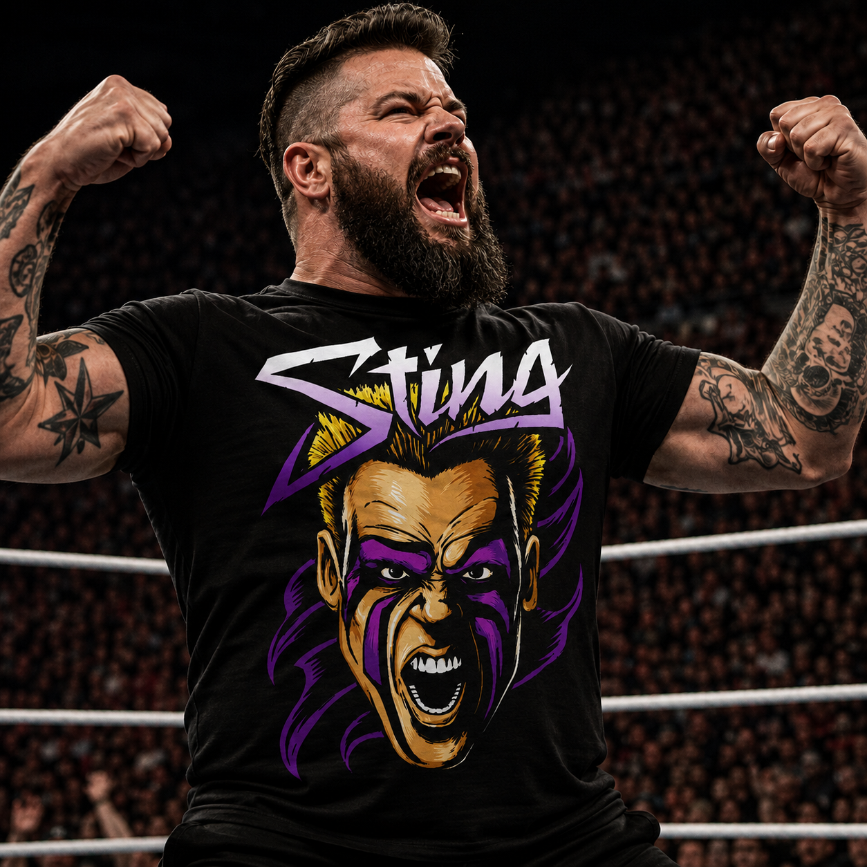 Retro Sting WCW Pro Wrestling Tee Shirt