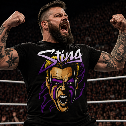 Retro Sting WCW Pro Wrestling Tee Shirt