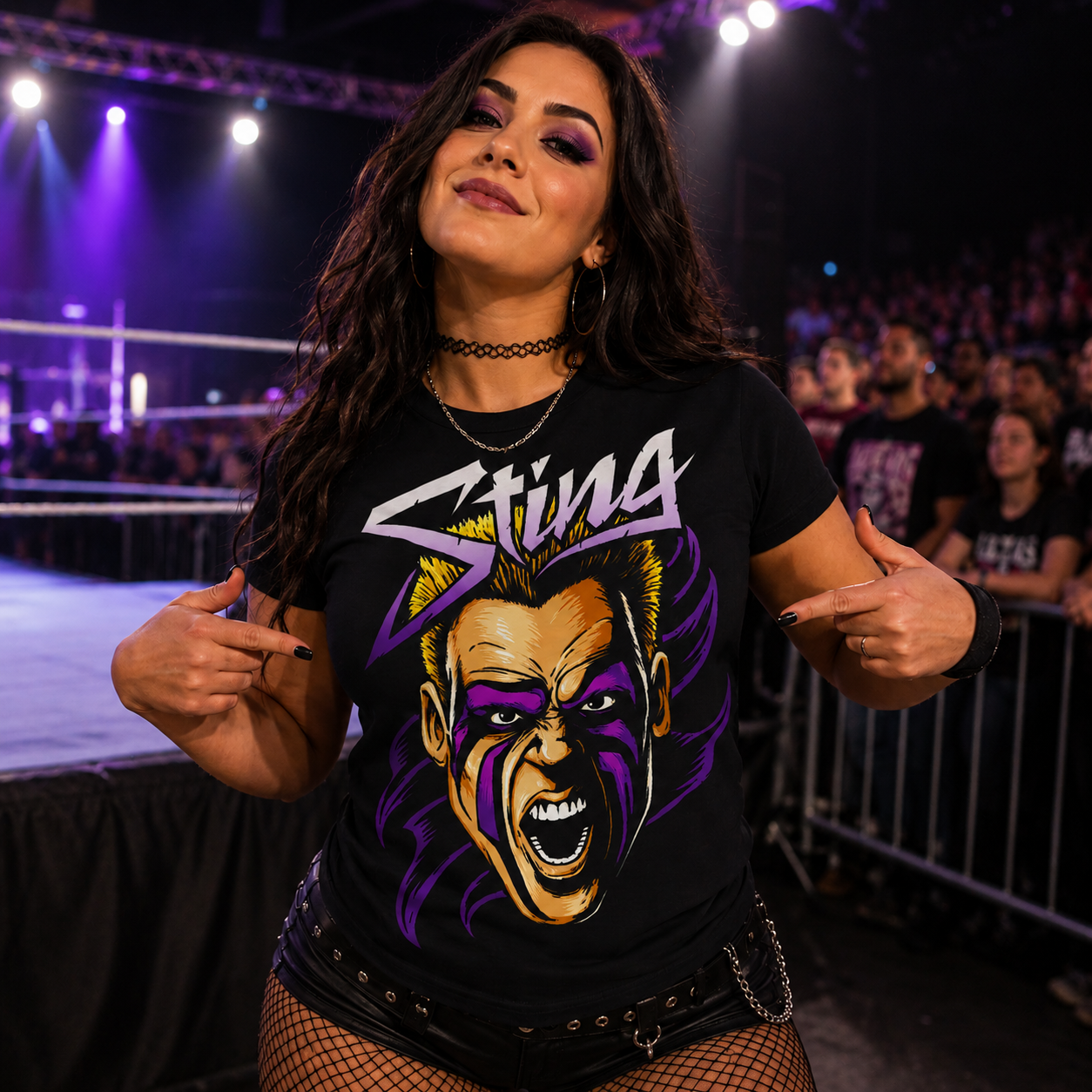 Retro Sting WCW Pro Wrestling Tee Shirt