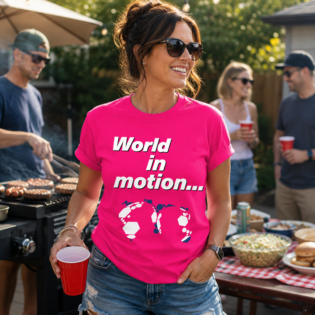 Retro World in Motion T Shirt