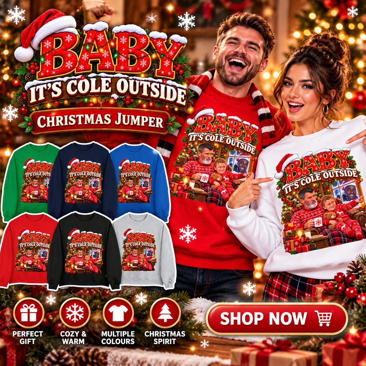 Roy Keane Man Utd Christmas Jumper